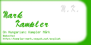 mark kampler business card